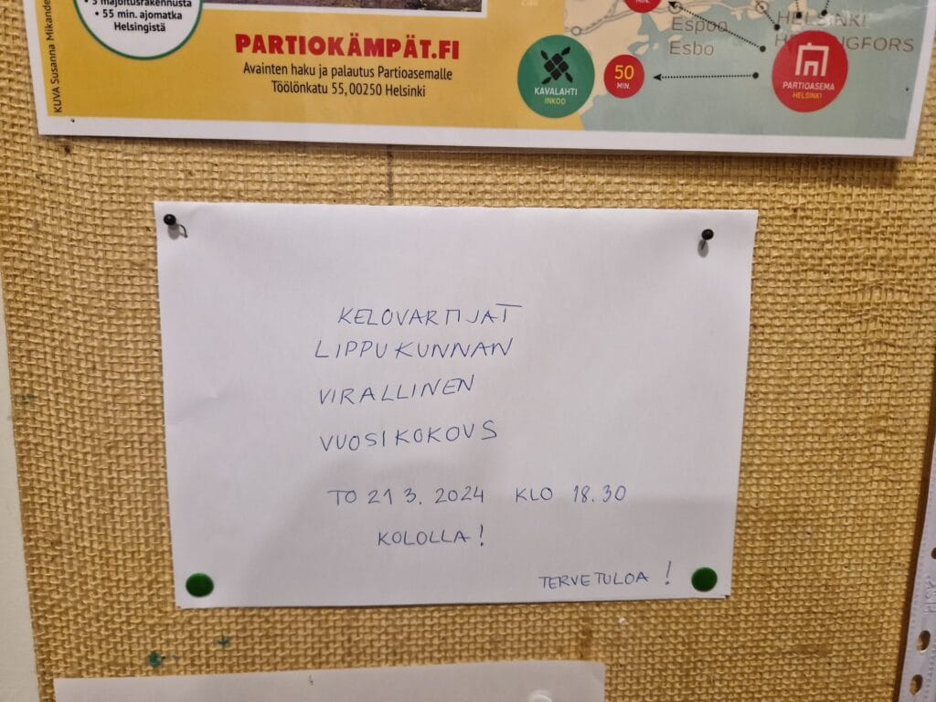 Kelovartijain sääntömääräinen vuosikokous 21.3.2024 klo 18.30 kololla - Lue lisää